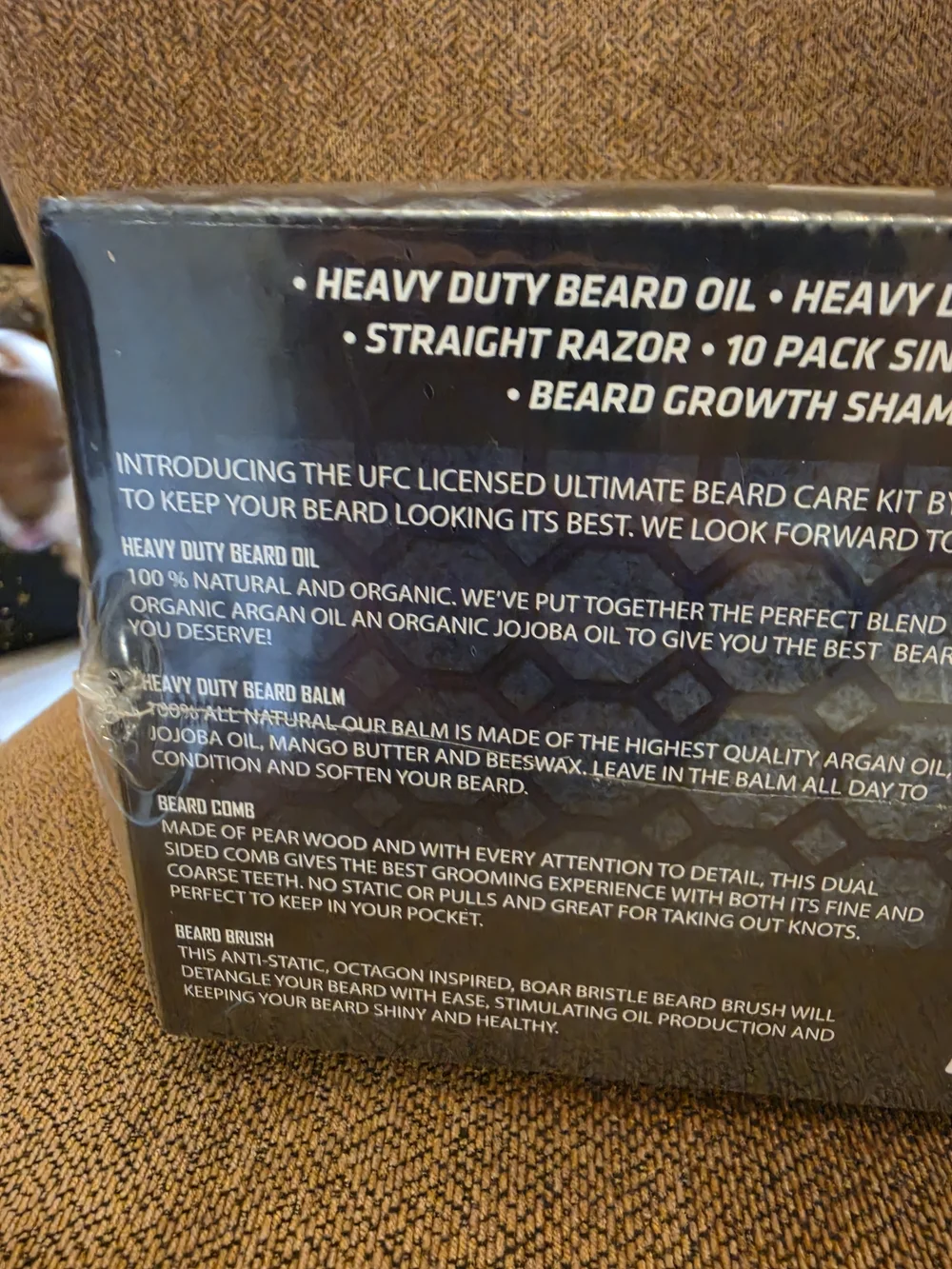 UFC Limited Edition Beard Care Kit - Black & Gold